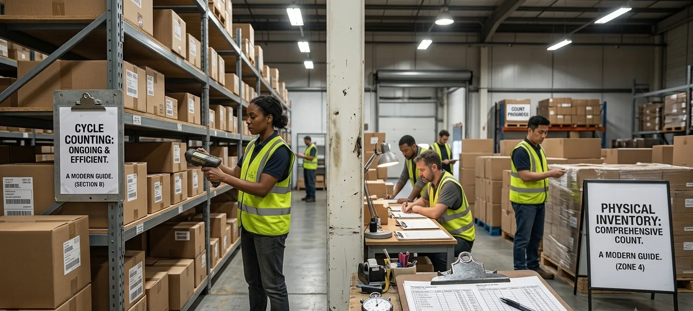 Cycle Counting vs. Physical Inventory: A Modern Guide
